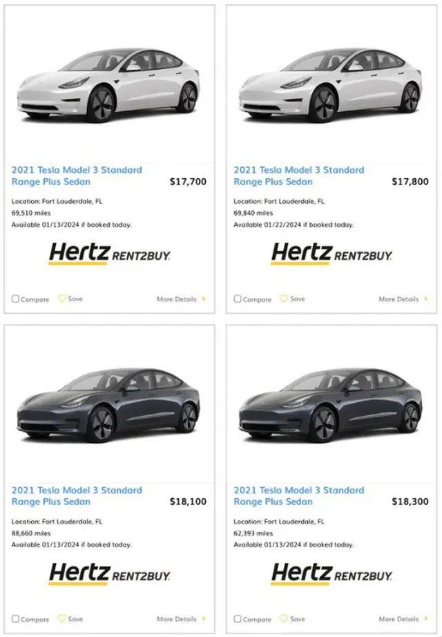 Hertz розпродує близько 20 тисяч електрокарів: історія з Tesla не склалася - фото 536704
