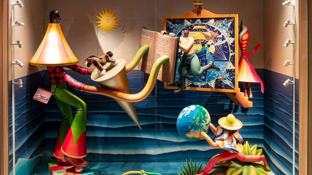 Український художник прикрасив вітрини бутика Hermes своїми ефектними роботами