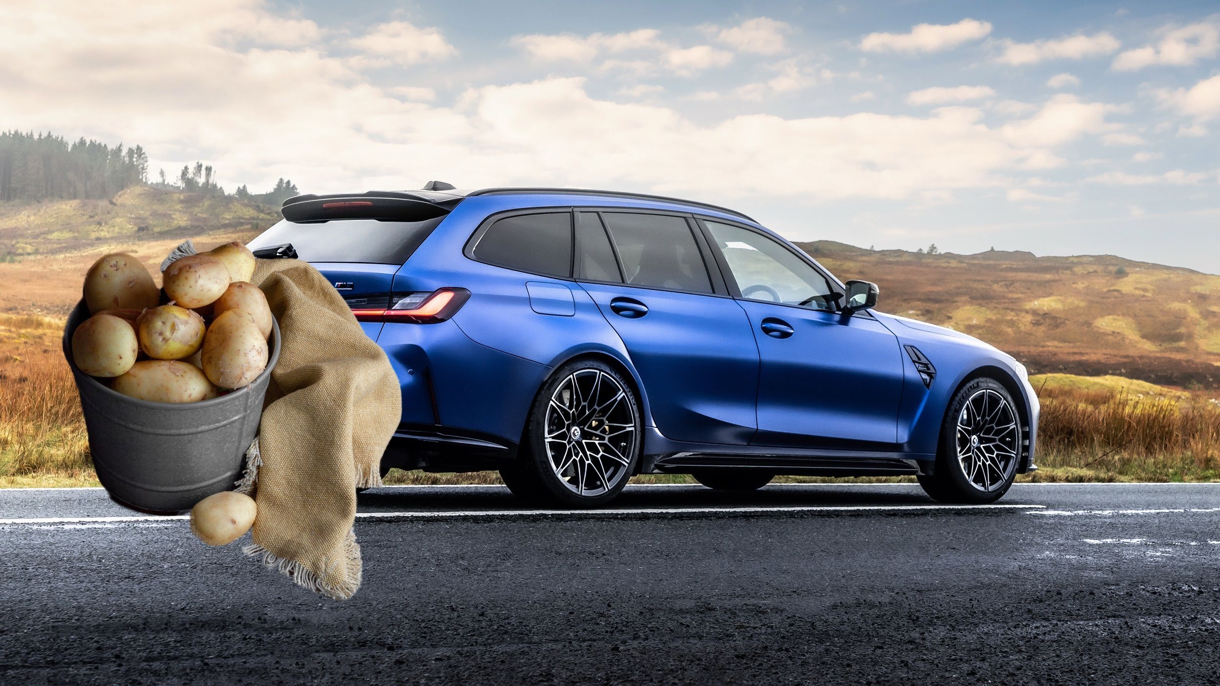 У новеньку BMW завантажили картоплю - фото 1
