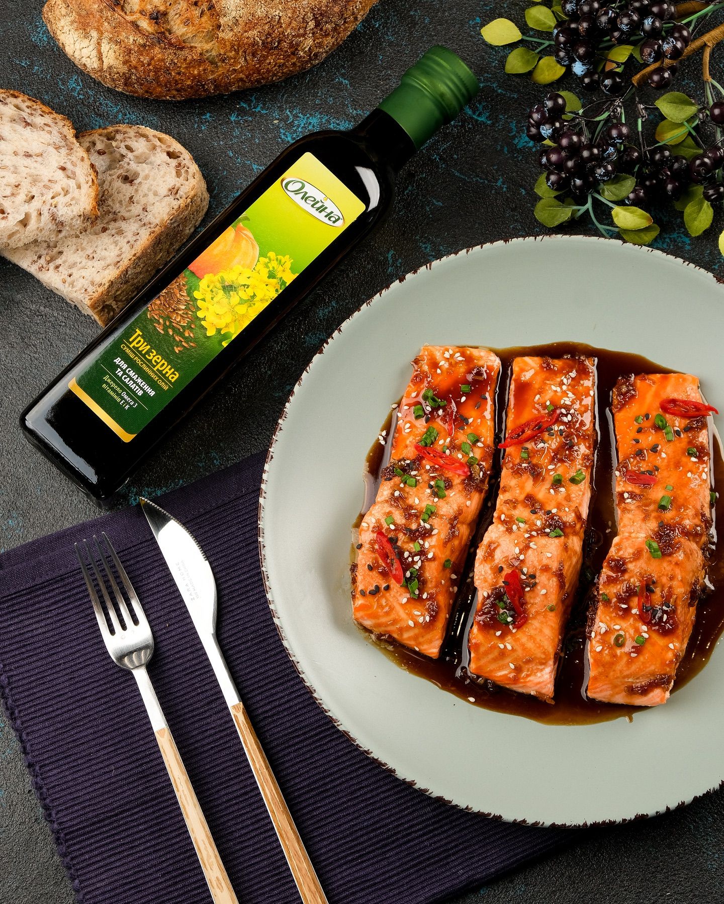 Рецепт сьомги в імбирно-соєвому соусі - фото 1