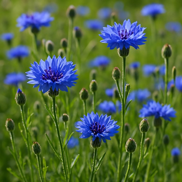 Волошка у букет на Зелені свята- фото 557865