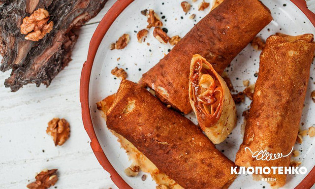  Налисники з волоським горіхом та згущеним молоком- фото 562921