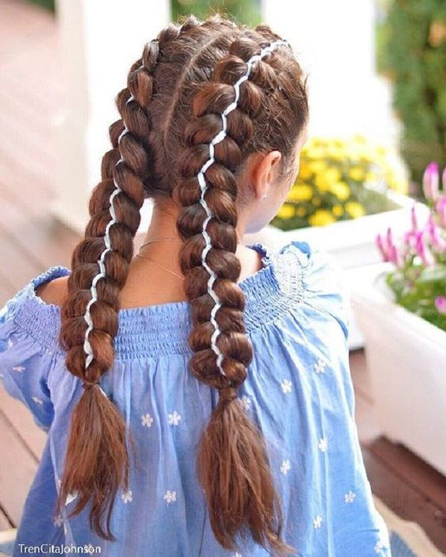Стильні косички для школярок  - фото 564100