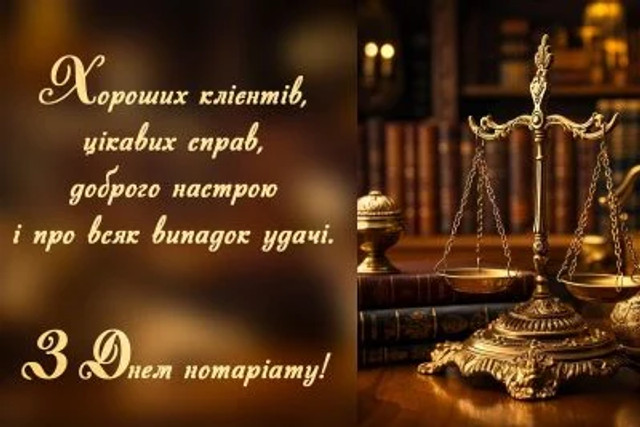 Привітання з Днем нотаріату 2025 - фото 564818