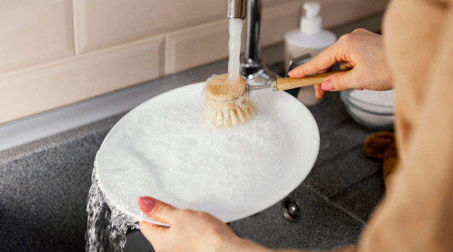 Спробуйте вимити весь посуд однією губкою - фото 565632