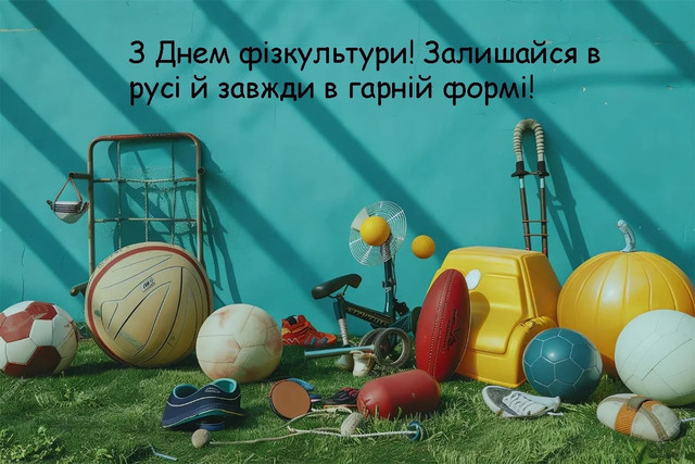 Привітання з Днем фізичної культури і спорту - фото 566171