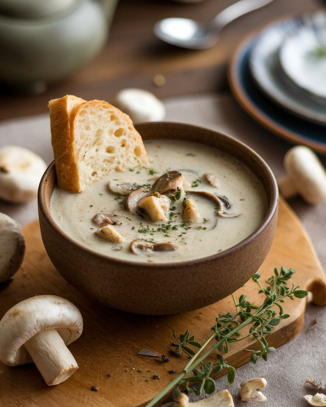 Грибний крем-суп з трюфельною олією - фото 568354