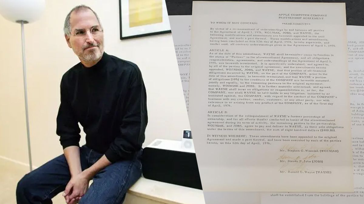 Там є підпис Джобса: оригінальний договір про створення Apple виставлять на аукціон