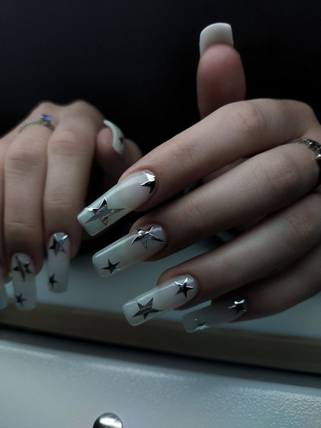 Манікюр з зірочками- фото 585145