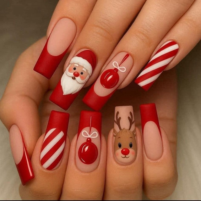 Манікюр з Сантою- фото 585150