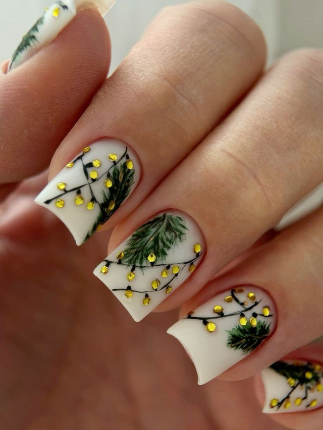 Манікюр з ялинкою- фото 585153