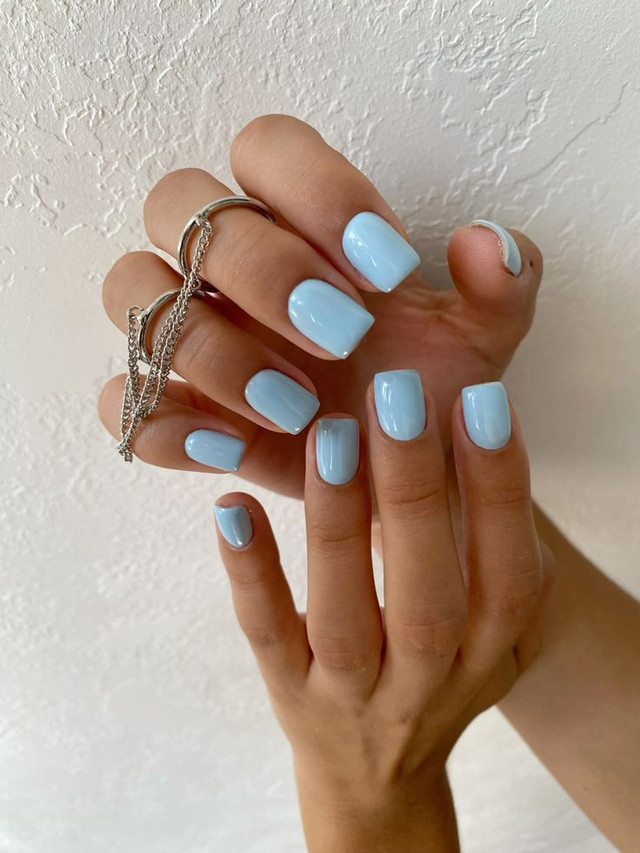 Блакитний манікюр- фото 588244