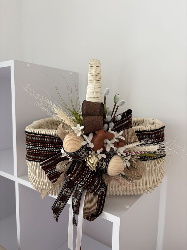 Як стильно прикрасити великодній кошик - фото 608346