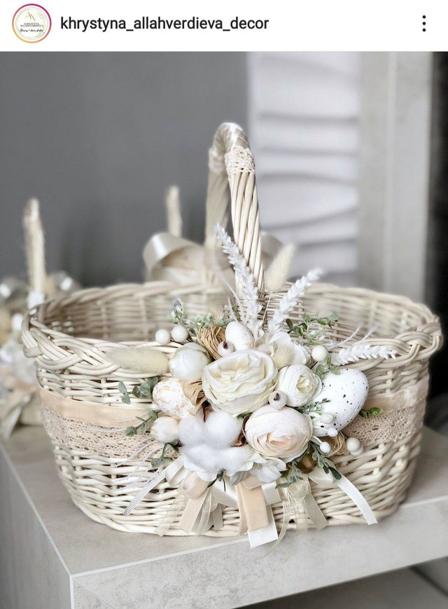Як стильно прикрасити великодній кошик - фото 608347