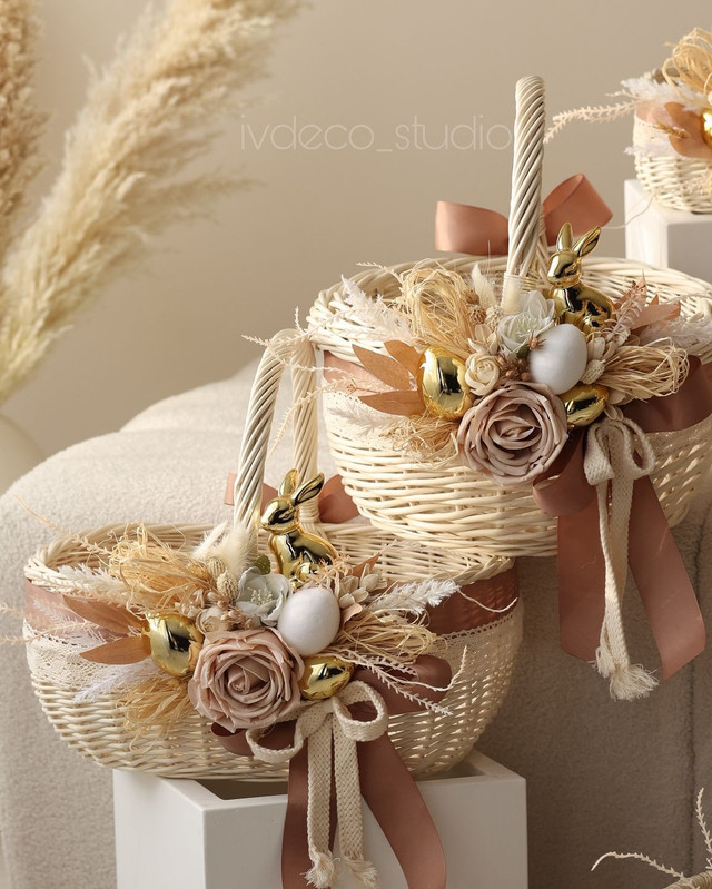 Як стильно прикрасити великодній кошик - фото 608358