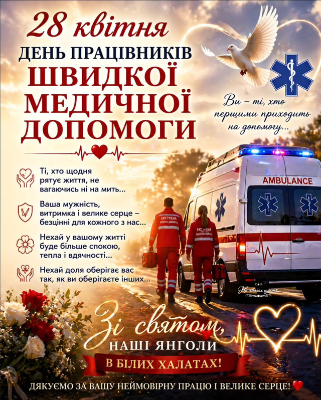 Найщиріші привітання з Днем швидкої допомоги: збережіть і надішліть тим, хто рятує життя - фото 613079