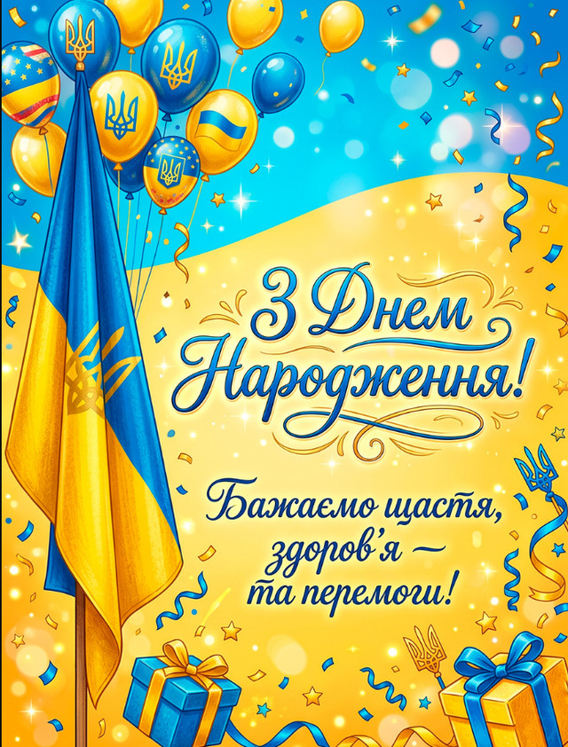 Картинки з днем народження – красиві, прикольні та ніжні привітання українською - фото 613333