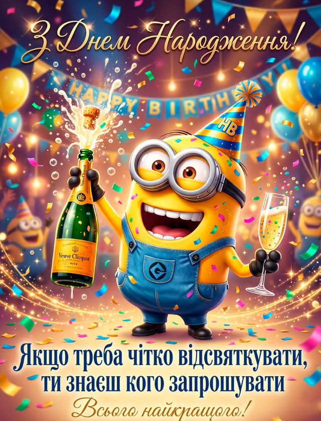 Картинки з днем народження – красиві, прикольні та ніжні привітання українською - фото 613335