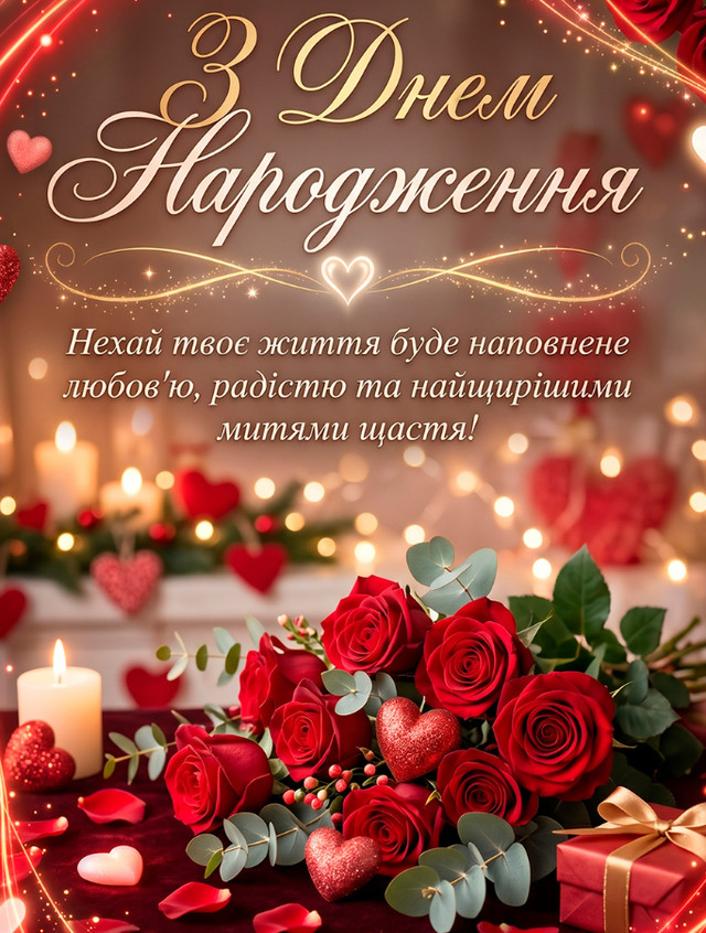 Картинки з днем народження – красиві, прикольні та ніжні привітання українською - фото 613336