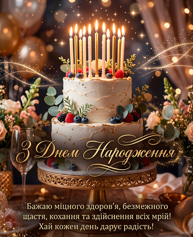 Картинки з днем народження – красиві, прикольні та ніжні привітання українською - фото 613337
